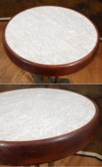 画像4: 【送料無料】　英国カフェ　洋館アンティーク　カフェテーブル　サイドテーブル　チーク材　デコラトップ　棚　飾り台　西洋　アールデコ