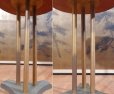 画像3: 【送料無料】　英国カフェ　洋館アンティーク　カフェテーブル　サイドテーブル　チーク材　デコラトップ　棚　飾り台　西洋　アールデコ
