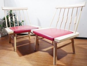 画像1: 【送料無料】　ヴィンテージ　スポーク　 ローチェア　カフェチェア　椅子　イス　北欧　在庫2脚　