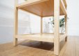 画像12: 北欧モダン　ガラストップ　天然木　サイドテーブル　3段　オープンシェルフ　飾り棚　収納棚　台