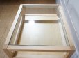 画像7: 北欧モダン　ガラストップ　天然木　サイドテーブル　3段　オープンシェルフ　飾り棚　収納棚　台