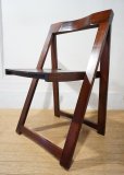 画像3: 古い木味　英国カフェ　ヴィンテージ　フォールディングチェア　デスクチェア　作業椅子　アトリエ　クウネル　1脚出品　在庫3脚　(3)