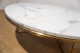 画像8: 高級逸品　大理石　センターテーブル　ローテーブル　リビングテーブル　円形　ゴールド　アイアン　フレーム