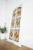 画像3: ヴィンテージ　ステンドグラス　建具　ドア　扉　窓枠　木枠　間仕切り　パーテーション　アンティーク　イギリス　英国