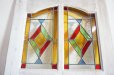 画像14: ヴィンテージ　ステンドグラス　建具　ドア　扉　窓枠　木枠　間仕切り　パーテーション　アンティーク　イギリス　英国