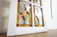 画像5: ヴィンテージ　ステンドグラス　建具　ドア　扉　窓枠　木枠　間仕切り　パーテーション　アンティーク　イギリス　英国
