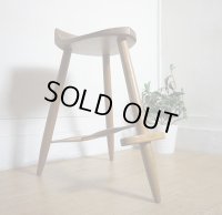 【超美品】　西洋　洋館　アンティーク　オーク材　スツール　チェア　椅子　英国　カフェ