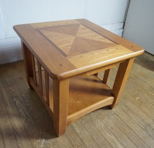 画像11: 【美品】　洋館　アンティーク　スクエア　サイドテーブル　コーナーテーブル　飾り棚　花台　西洋　クラシカル