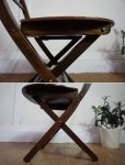 画像15: 英国　カフェ　フォールディングチェア　折り畳み椅子　ビーチ材　アンティーク　ヴィンテージ　アトリエ　(2)