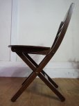 画像5: 英国　カフェ　フォールディングチェア　折り畳み椅子　ビーチ材　アンティーク　ヴィンテージ　アトリエ　(2)