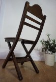 画像6: 英国　カフェ　フォールディングチェア　折り畳み椅子　ビーチ材　アンティーク　ヴィンテージ　アトリエ　(2)
