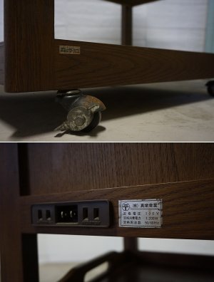 画像16: 西洋　クラシカル　ハンドクラフト　四国工芸　森のサーカス　オーク材　無垢材　大理石　大型　キッチン　ダイニング　サービス　ワゴン　テーブル　チェスト　トレイ　トレー　2つ　収納棚　飾り棚　台　オープンシェルフ　英国　カフェ　洋館　店舗什器　アンティーク　ヴィンテージ