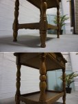 画像14: 西洋　クラシカル　オーク材　アンティーク　サイドテーブル　コンソール　飾り棚　台　引き出し　チェスト　英国　カフェ　洋館　ディスプレイ