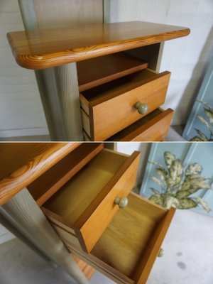 画像16: 北欧モダン　ドレッサー　チェスト　収納棚　化粧台　鏡　ミラー　5杯