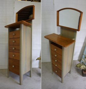 画像3: 北欧モダン　ドレッサー　チェスト　収納棚　化粧台　鏡　ミラー　5杯
