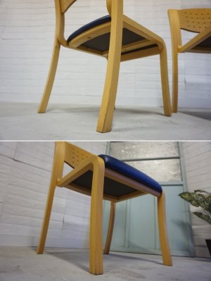 画像14: 北欧モダン　曲木　プライウッド　ダイニングチェア　☆２脚セット☆　デスクチェア　椅子　イス　(5)