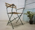 画像3: フランス　ヴィンテージ　フォールディングチェア　サイドチェア　アームチェア　ディスプレイ　ガーデン　折り畳み　椅子　アイアン　天然木　カントリー　(1)