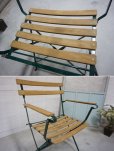 画像13: フランス　ヴィンテージ　フォールディングチェア　サイドチェア　アームチェア　ディスプレイ　ガーデン　折り畳み　椅子　アイアン　天然木　カントリー　(1)