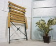 画像8: 古い木　フランス　ヴィンテージ　アイアン　フォールディングチェア　サイドチェア　アームチェア　ディスプレイ　ガーデン　折り畳み　椅子　カントリー　(2)