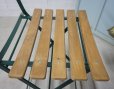 画像10: フランス　ヴィンテージ　フォールディングチェア　サイドチェア　ディスプレイ　ガーデン　折り畳み　椅子　アイアン　天然木　カントリー　シールあり　(1)