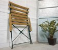 画像8: フランス　ヴィンテージ　フォールディングチェア　サイドチェア　アームチェア　ディスプレイ　ガーデン　折り畳み　椅子　アイアン　天然木　カントリー　(1)