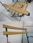 画像14: フランス　ヴィンテージ　フォールディングチェア　サイドチェア　アームチェア　ディスプレイ　ガーデン　折り畳み　椅子　アイアン　天然木　カントリー　(1)