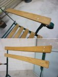 画像12: 古い木　フランス　ヴィンテージ　アイアン　フォールディングチェア　サイドチェア　アームチェア　ディスプレイ　ガーデン　折り畳み　椅子　カントリー　(2)