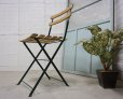 画像3: フランス　ヴィンテージ　フォールディングチェア　サイドチェア　ディスプレイ　ガーデン　折り畳み　椅子　アイアン　天然木　カントリー　(2)