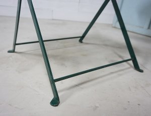 画像15: フランス　ヴィンテージ　フォールディングチェア　サイドチェア　ディスプレイ　ガーデン　折り畳み　椅子　アイアン　天然木　カントリー　シールあり　(1)