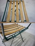 画像15: 古い木　フランス　ヴィンテージ　アイアン　フォールディングチェア　サイドチェア　アームチェア　ディスプレイ　ガーデン　折り畳み　椅子　カントリー　(2)