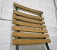 画像7: フランス　ヴィンテージ　フォールディングチェア　サイドチェア　ディスプレイ　ガーデン　折り畳み　椅子　アイアン　天然木　カントリー　シールあり　(1)