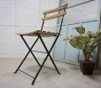 画像3: フランス　ヴィンテージ　フォールディングチェア　サイドチェア　ディスプレイ　ガーデン　折り畳み　椅子　アイアン　天然木　カントリー　シールあり　(1)