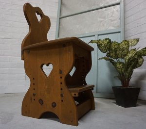 画像2: 北欧　英国　カントリー　サイドチェア　デスクチェア　ダイニングチェア　ガーデニング　飾り棚　台  パイン材