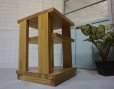 画像4: 展示品　北欧モダン　天然木　無垢材　オープンシェルフ　サイドテーブル　収納棚　飾り台
