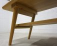 画像10: 美品　北欧モダン　天然木　タモ材　コーヒーテーブル　センターテーブル　棚　台