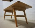画像15: 美品　北欧モダン　天然木　タモ材　コーヒーテーブル　センターテーブル　棚　台