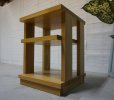 画像2: 展示品　北欧モダン　天然木　無垢材　オープンシェルフ　サイドテーブル　収納棚　飾り台