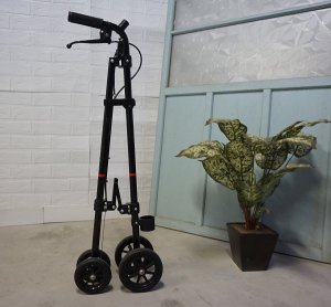 画像2: 5段階調整　軽量介護　ローラーステッカー　ステッキ 杖　車輪付き　高さ調節　ハンドルレール　ブレーキレバー　歩行補助　福祉　自立式　手すり感覚で使用できる　1.8KG　日本　京都製