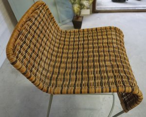 画像9: ☆天然素材の温かみある風合い☆　ラタン　藤　×　アイアン　カウンターチェア　ハイチェア　椅子　北欧モダン　