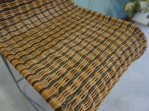 画像13: ☆天然素材の温かみある風合い☆　ラタン　藤　×　アイアン　カウンターチェア　ハイチェア　椅子　北欧モダン　