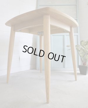 画像2: 美品　北欧モダン　東京インテリア　オリジナル　オークライフ2　RO　750　Dテーブル　オーク材　ダイニングテーブル　2人用　5.5万