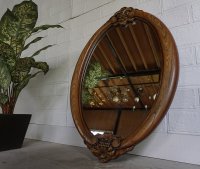 洋館　西洋　クラシカル　壁掛け　ウォールミラー　鏡　彫刻　展示品　英国　カフェ　ディスプレイ