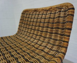 画像12: ☆天然素材の温かみある風合い☆　ラタン　藤　×　アイアン　カウンターチェア　ハイチェア　椅子　北欧モダン　