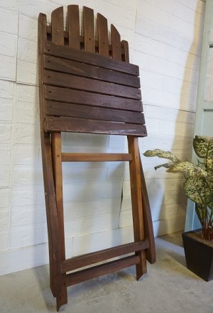 画像4: 古い木　英国　カフェ　フォールディングチェア　折り畳み椅子　ヴィンテージ　ガーデニング