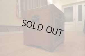 画像6: フェイクレザー　鋲打ち　ボタン留め　ヴィンテージ　収納　ケース　スツール　椅子　ＢＯＸ　道具箱　宝箱　道具入れ　小物入れ　キャビネット　椅子　イス　スツール　