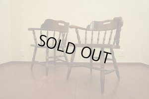 画像1: 飛騨産業　キツツキ　穂高　ヴィンテージ　コロニアル　アームチェア　キャプテンチェア　1脚個別出品　在庫4脚　ウインザー　椅子　イス　(1)