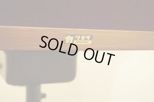 画像10: ヴィンテージ　karimoku カリモク　アームチェア　書斎椅子　デスクチェア　回転椅子　昇降　楢材　オーク材　キャスターチェア　イス　ワインレッド　モケット