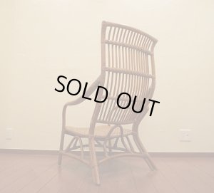 画像8: 藤　ラタン　ハイバック　アームチェア　ラウンジチェア　イージーチェア　ディスプレイ　椅子　イス　