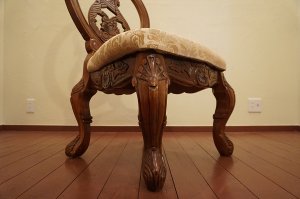 画像7: 西洋　洋館　クラシカル　大型　サロンチェア　サイドチェア　アンティーク　彫刻　猫脚　ディスプレイ　ラグジュアリー　セレブ　店舗什器　カフェ　椅子　イス