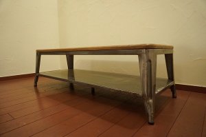 画像10: インダストリアル　西海岸style　天然木　無垢材　エルム材 × アイアン メタル　ローテーブル　センターテーブル　サイドボード　シェルフ　棚　AVボード　TV台　テレビ台　ディスプレイ　店舗什器　ガレージ